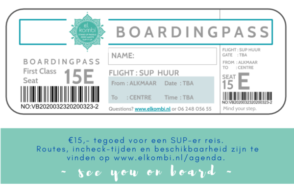 Boardingpass €15 webshop