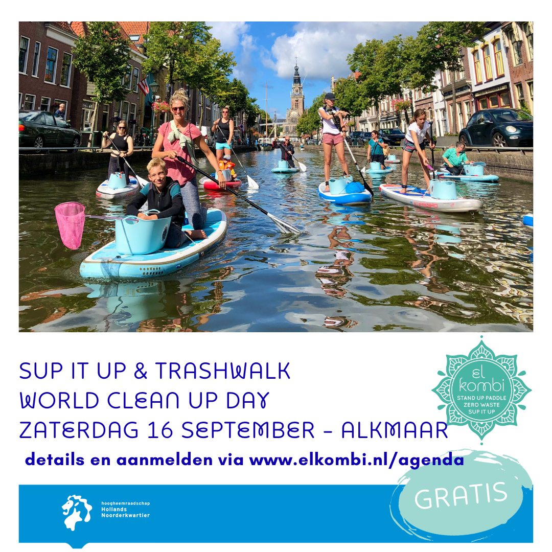20230916 sup it up & trashwalk world clean up day Alkmaar HHNK